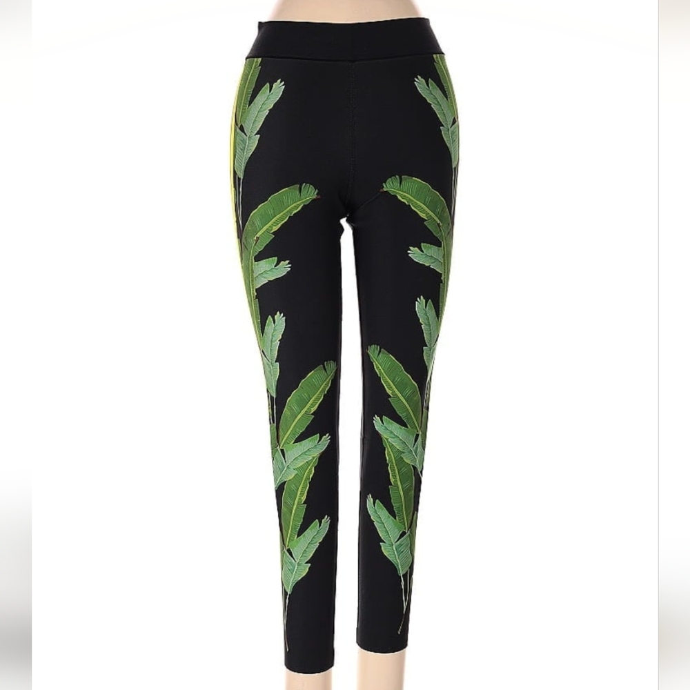 ULTRACOR x SoulCycle Bridgehampton Barn Palm print leggings sz small EUC